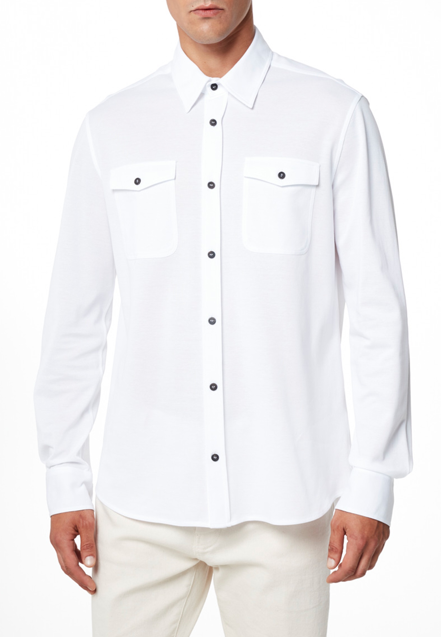 Рубашка CAPPELLINI BY PESERICO белого цвета