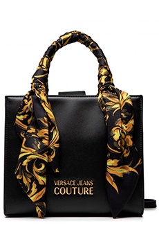 Черная сумка с декоративным платком VERSACE JEANS COUTURE