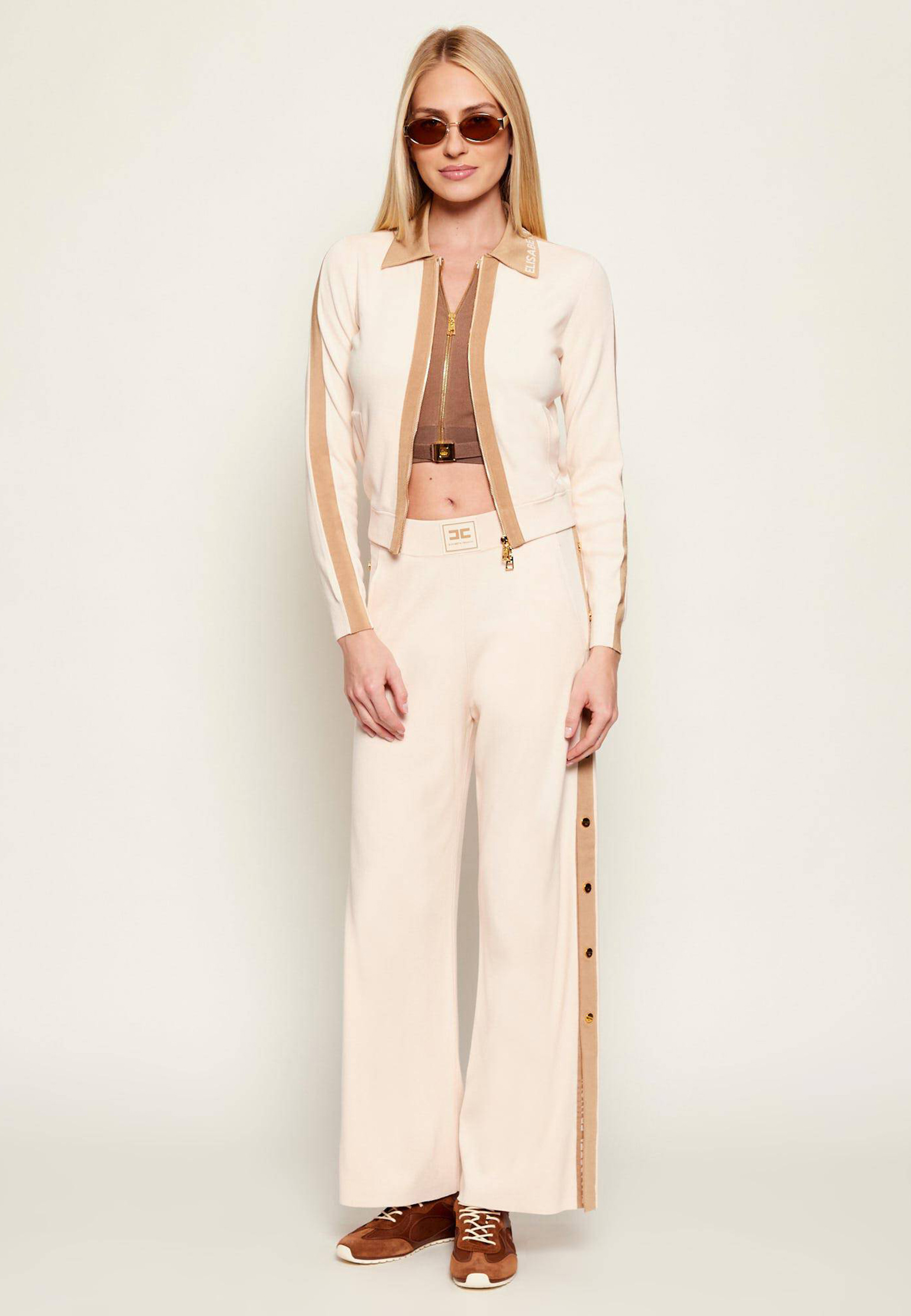 

Кардиган ELISABETTA FRANCHI, Бежевый, Бежевый