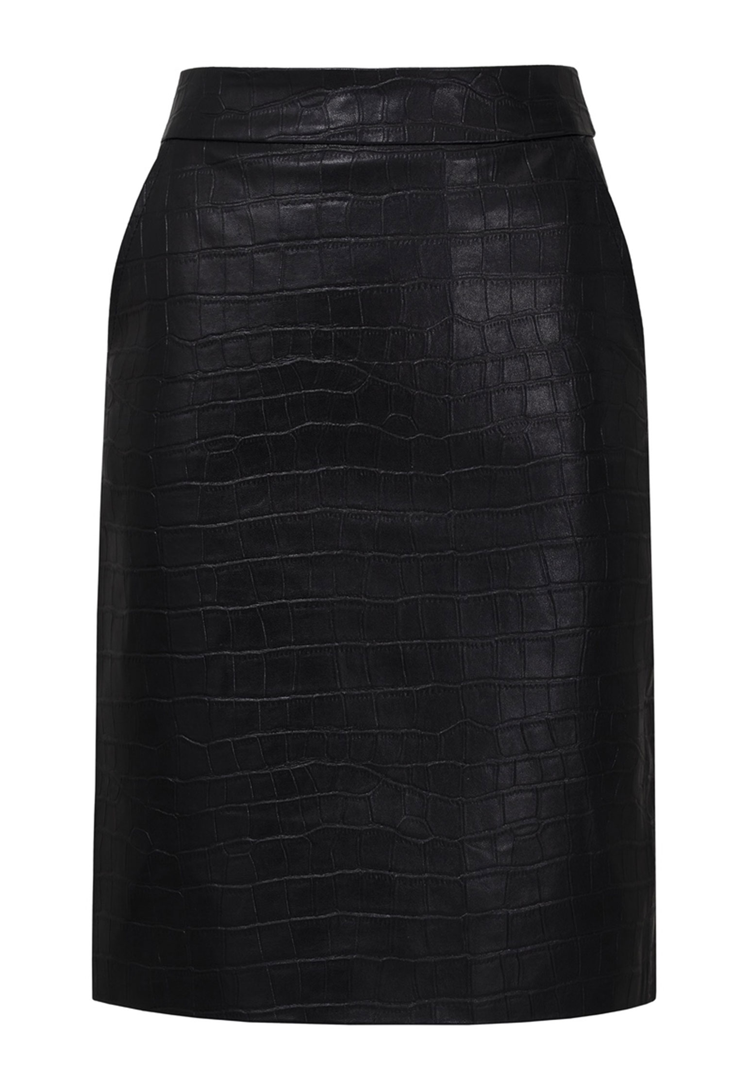 Кожаная юбка кроко THE REAL BASE 55000₽