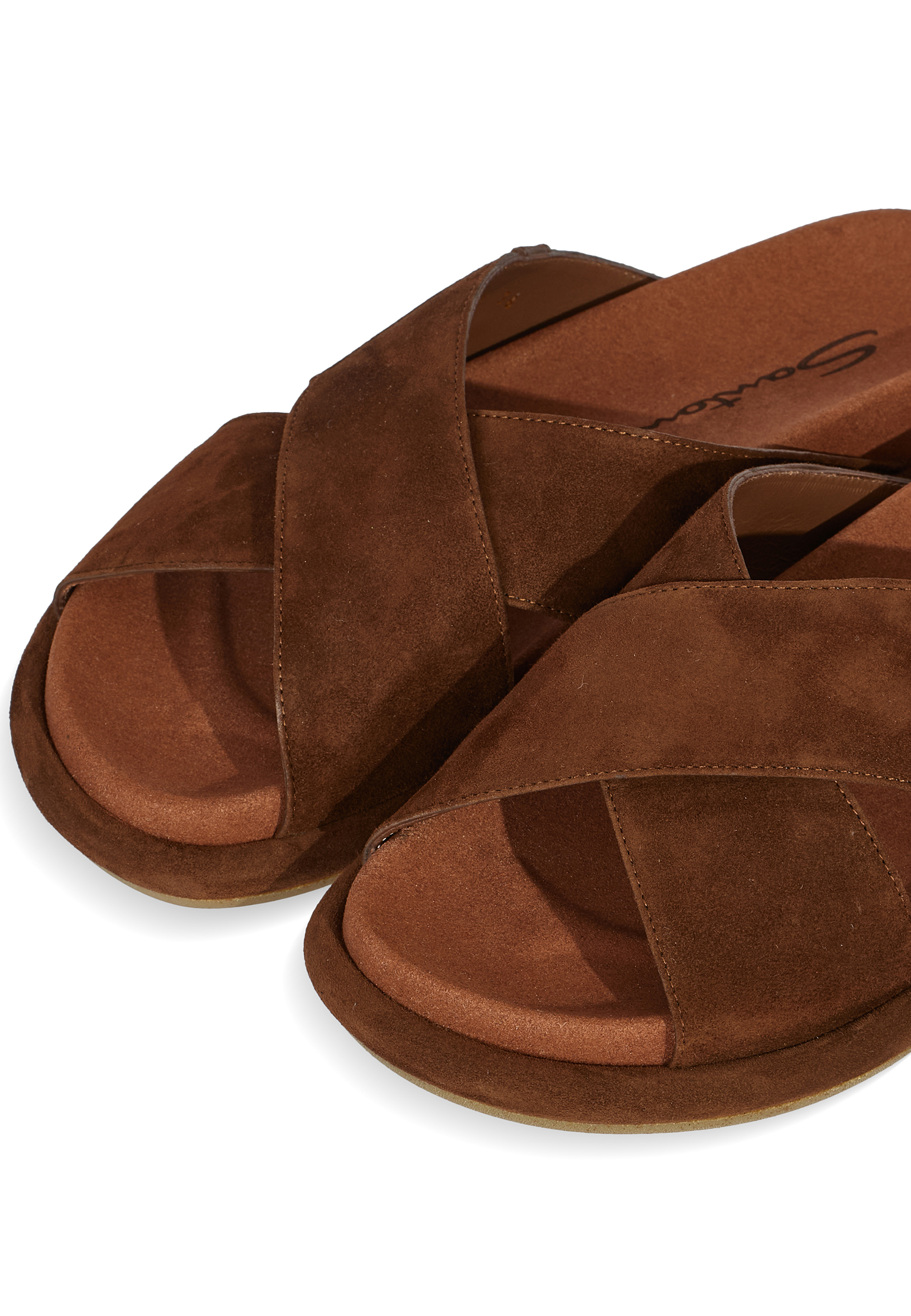 

Шлепанцы SANTONI, Коричневый, Коричневый