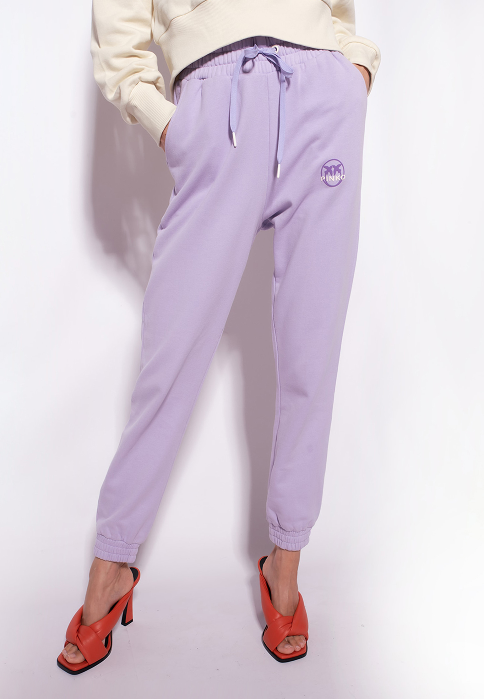 Спортивные брюки PINKO фиолетового цвета