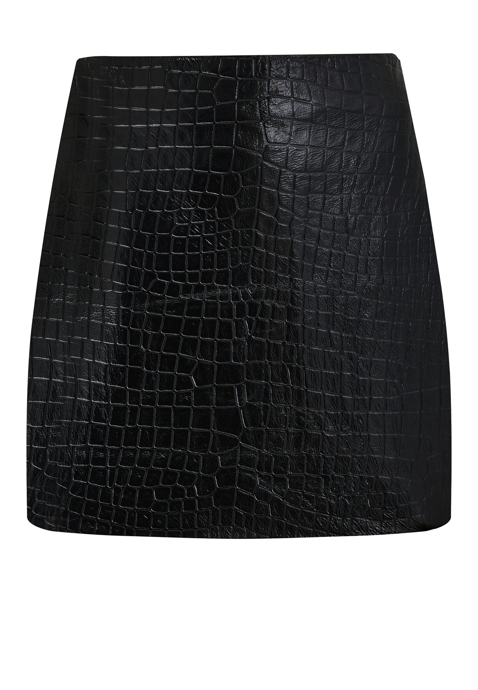 

Юбка из лаковой кожи THE REAL BASE, Черный, Черный