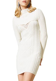 Трикотажное платье с накидкой  TWINSET Milano