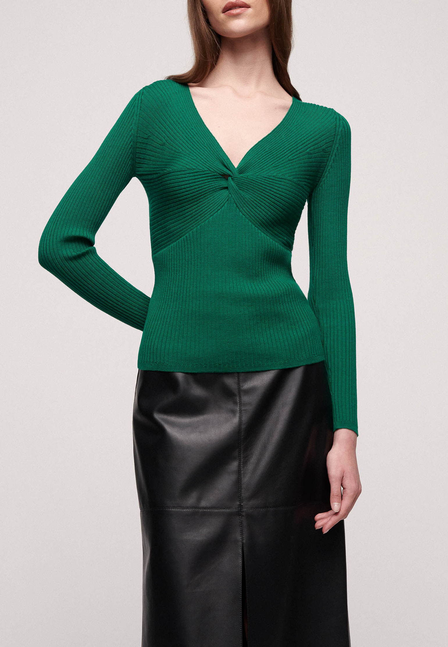 Пуловер LUISA SPAGNOLI Зеленый, размер S