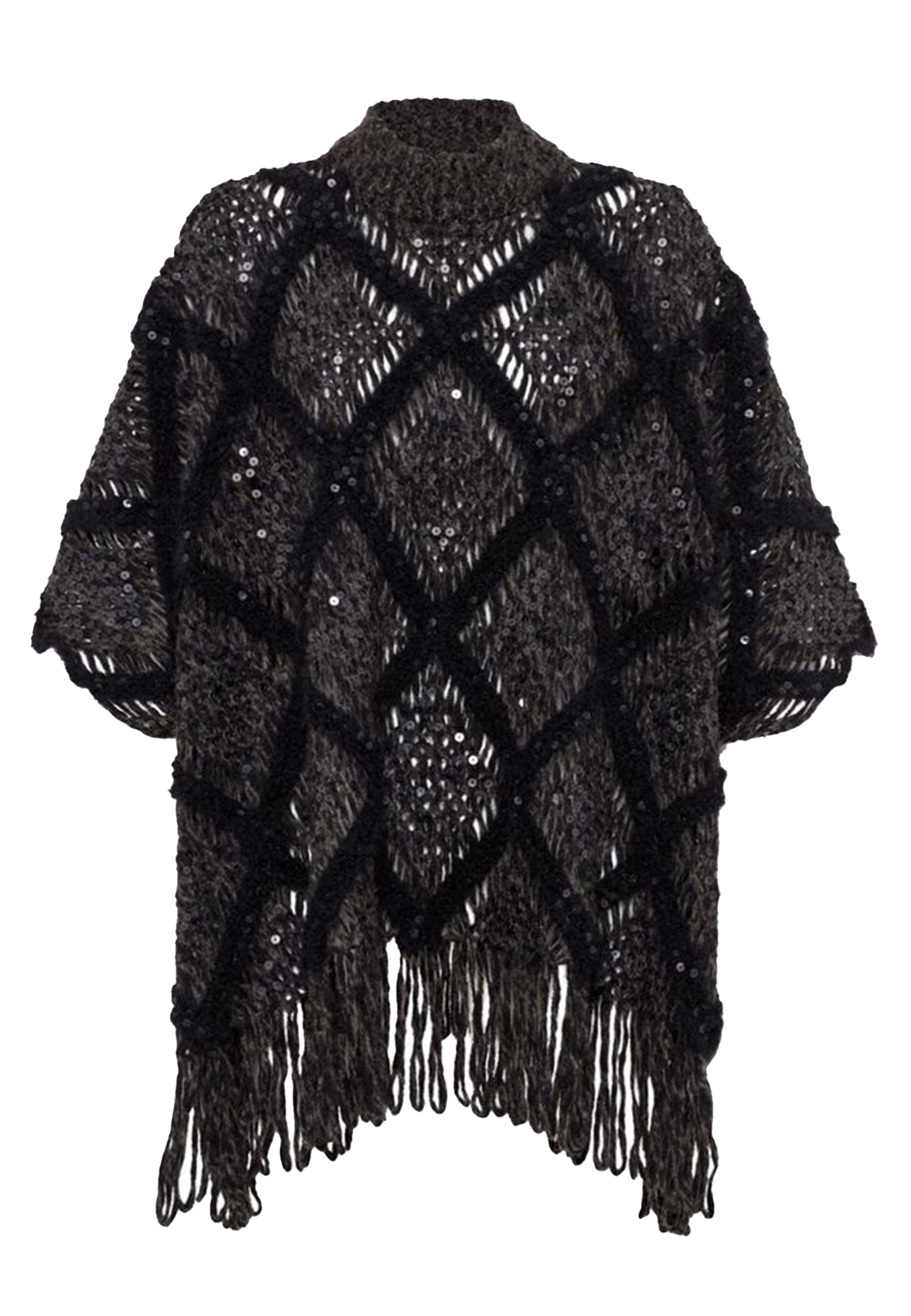 

Пончо BRUNELLO CUCINELLI, Черный, Черный