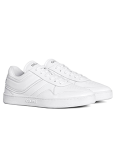 Белые кроссовки с контрастным логотипом CELINE