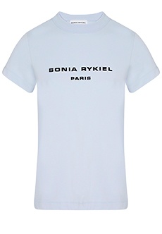 Хлопковая футболка с принтом SONIA RYKIEL