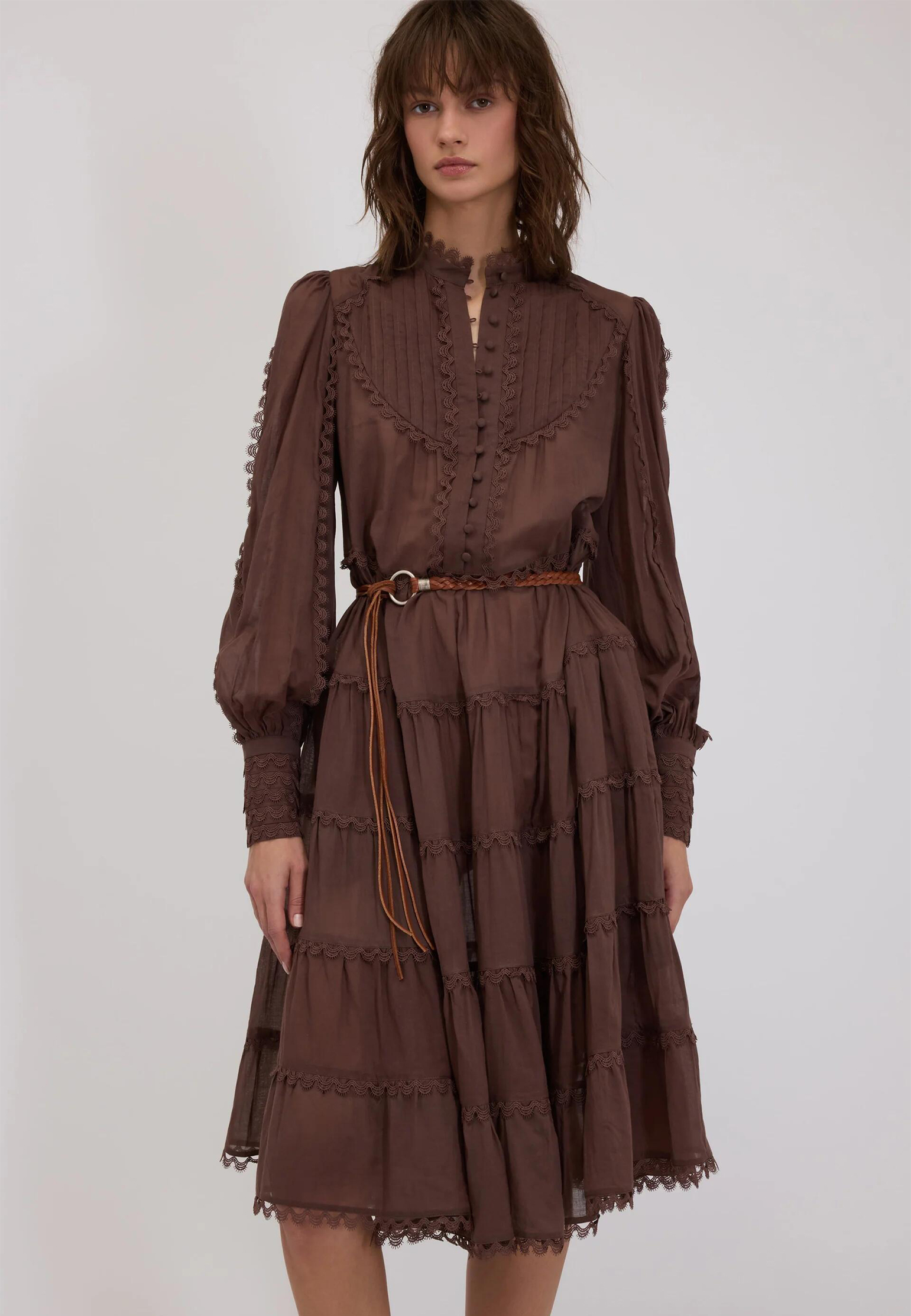 

Платье ERMANNO FIRENZE, Коричневый, Коричневый