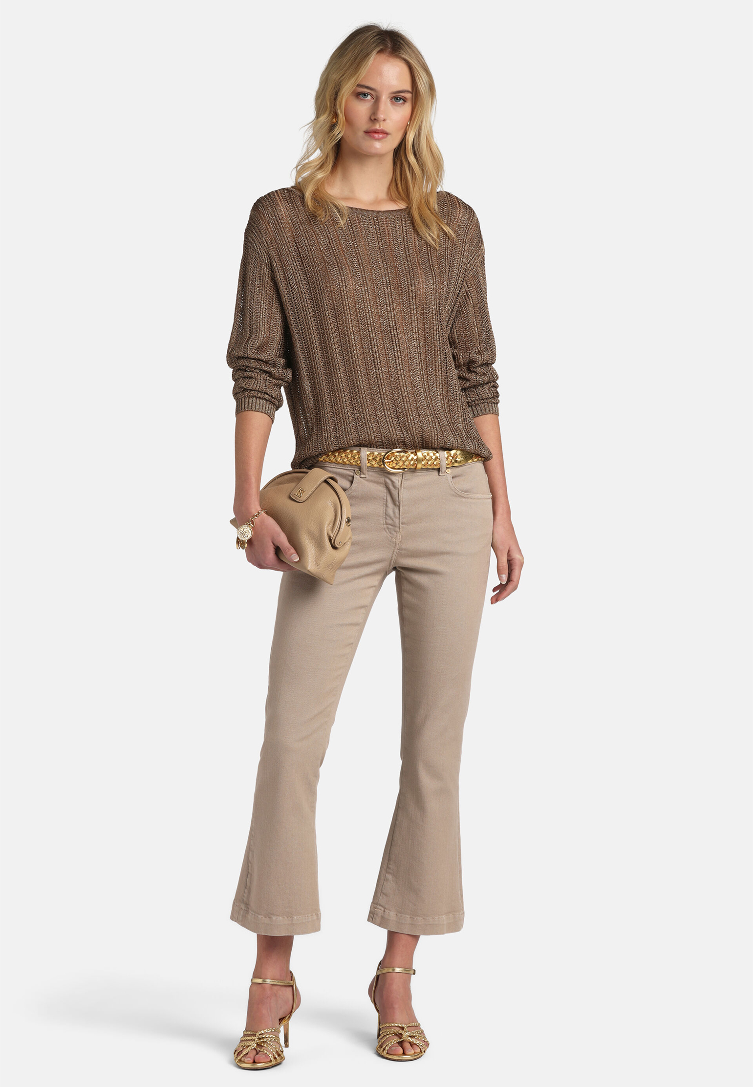 

Пуловер LUISA SPAGNOLI, Коричневый, Коричневый