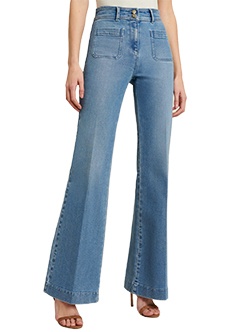 Расклешенные джинсы из эластичной ткани деним LUISA SPAGNOLI