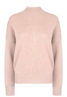 Розовый свитер со спущенной линией плеча ALLUDE