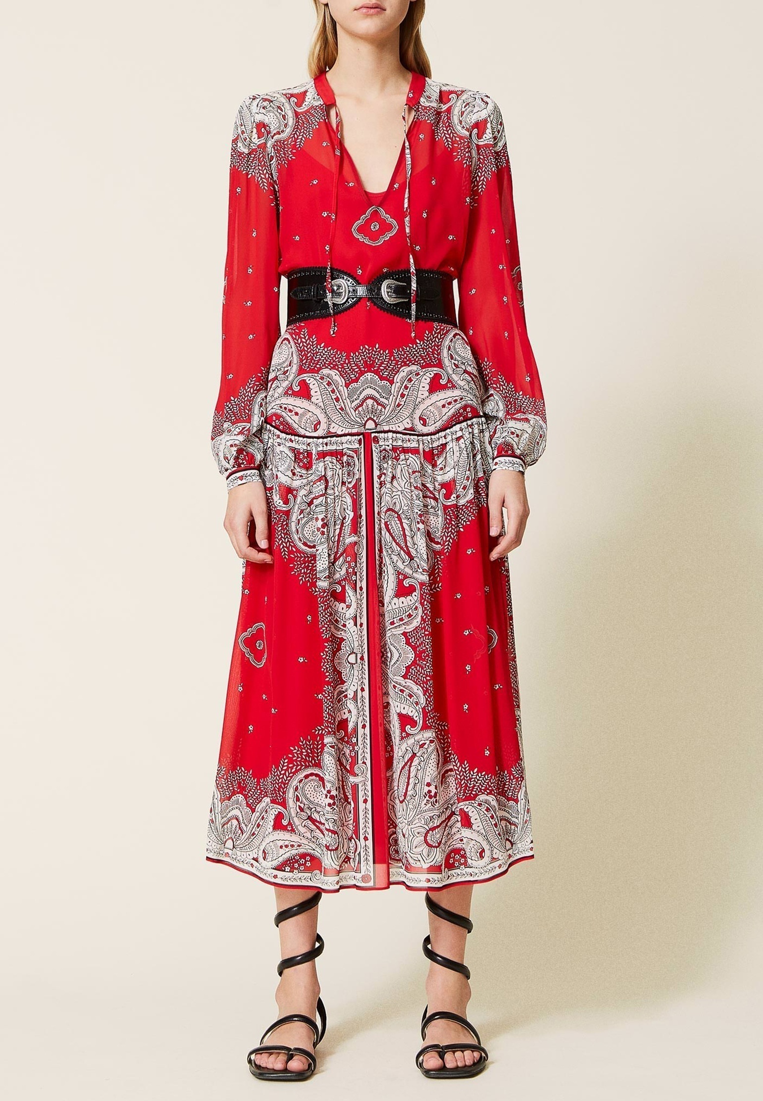 Платье TWINSET Milano Красный, размер 40 143480 - фото 1