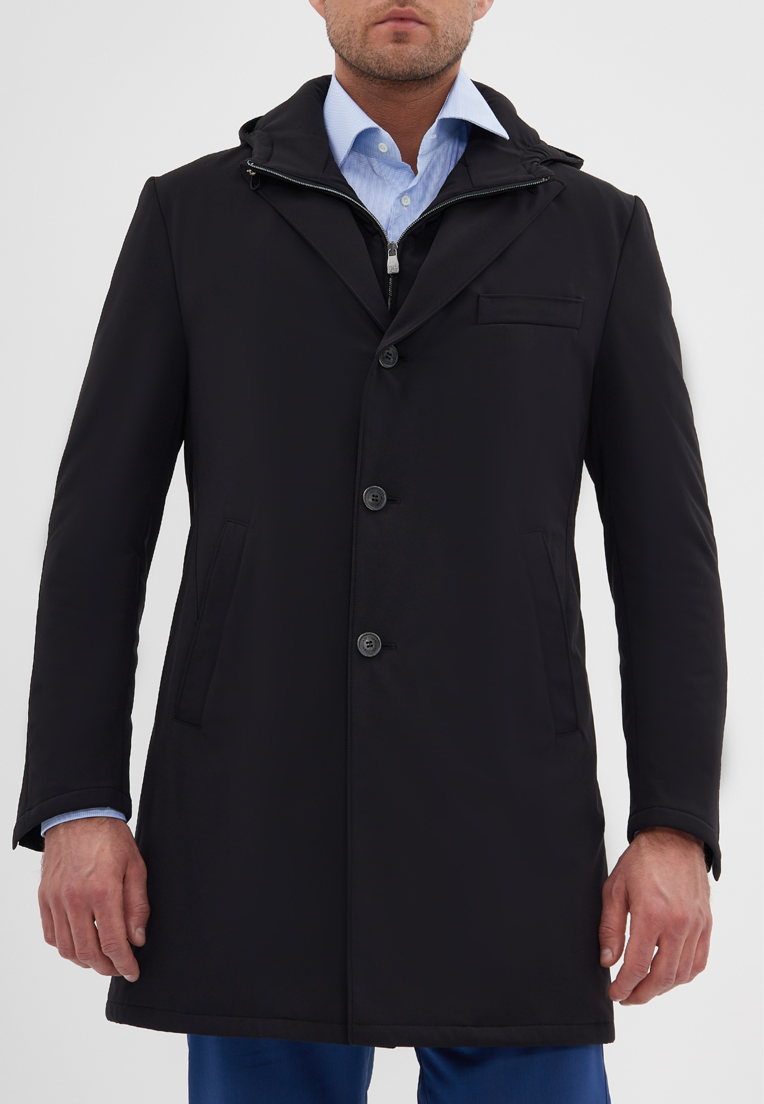 Пальто CORNELIANI Черный, размер 50