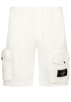 Хлопковые шорты с накладными карманами STONE ISLAND