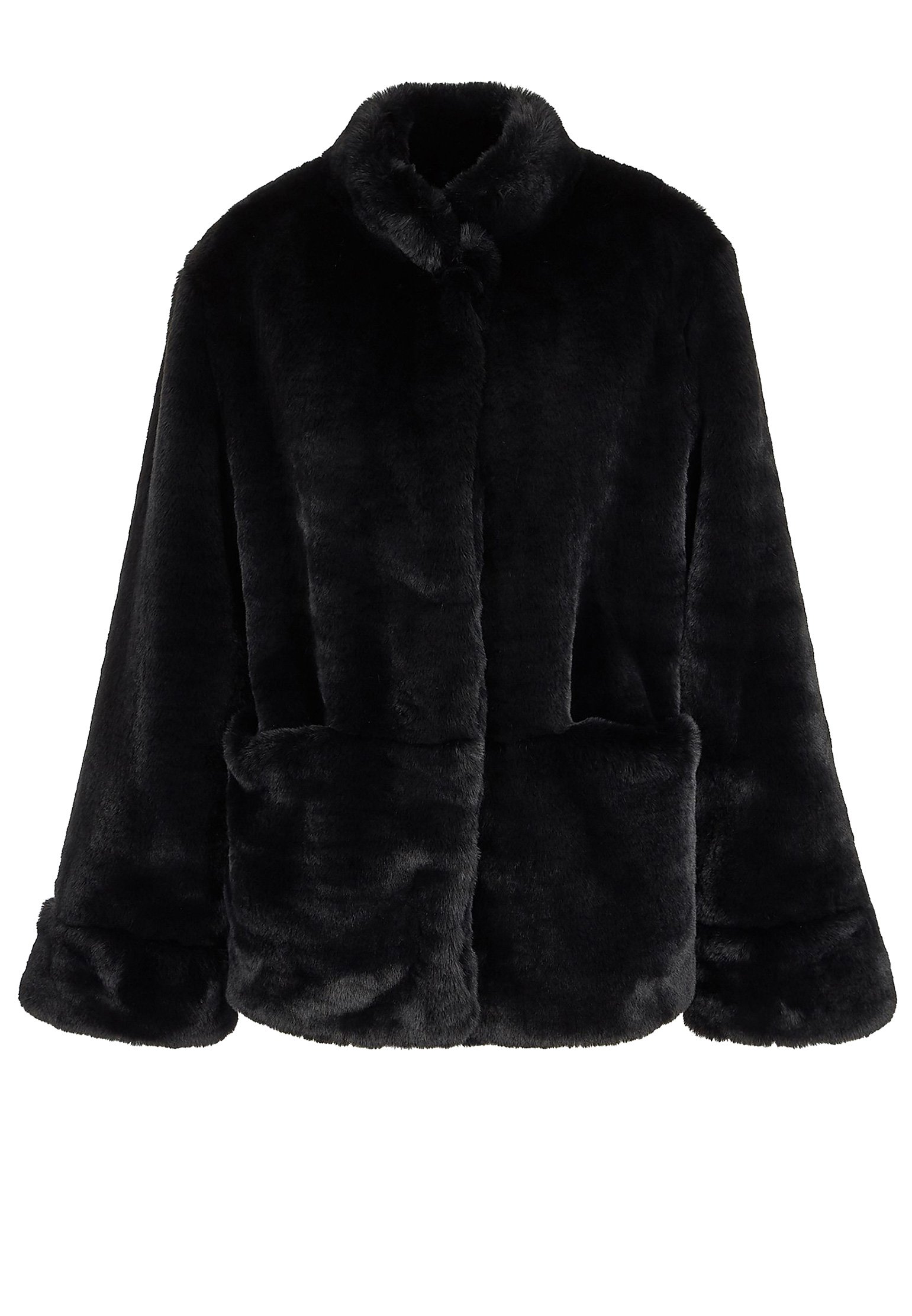 

Шуба из экомеха EMPORIO ARMANI, Черный, Черный