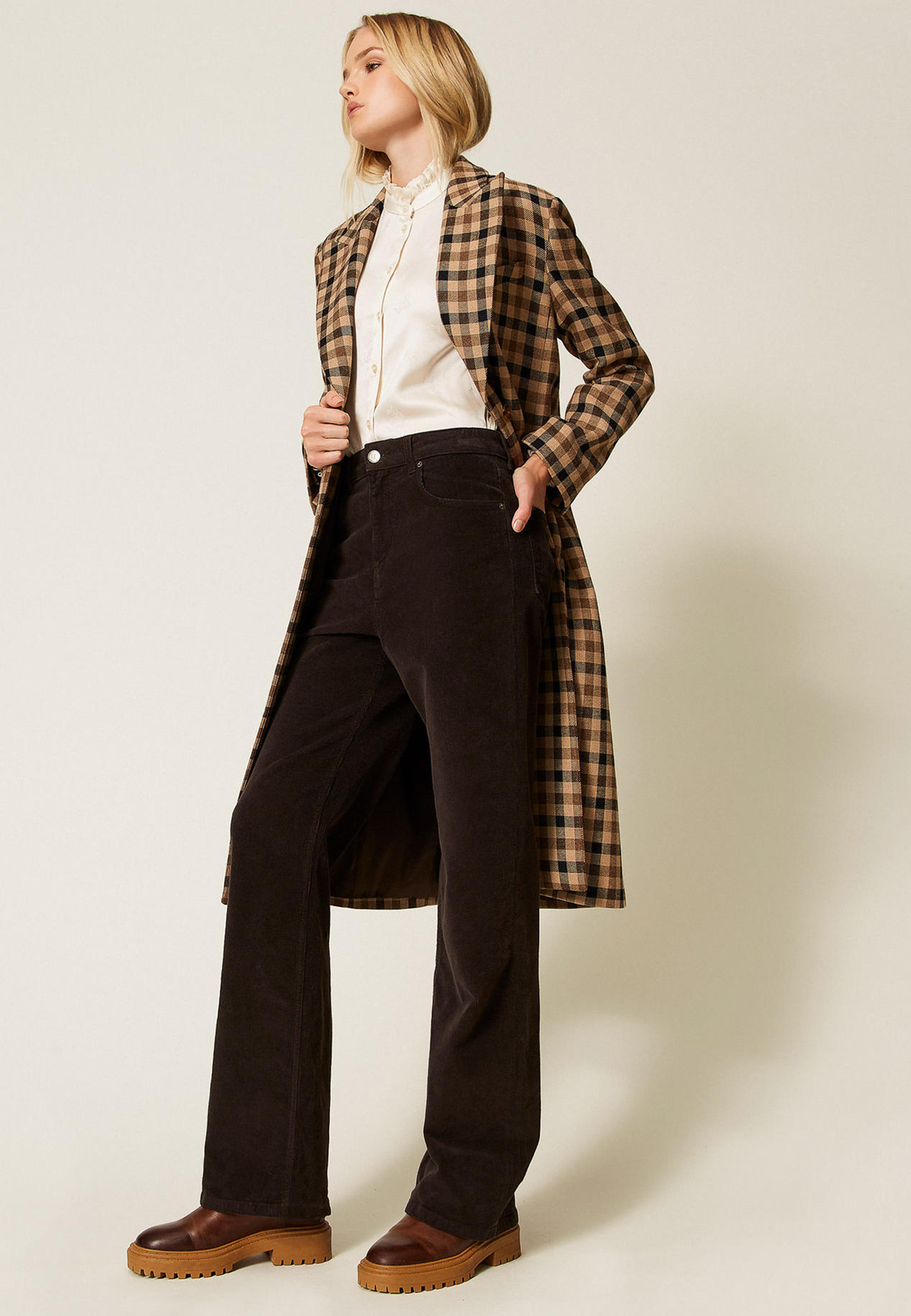 

Брюки TWINSET Milano, Коричневый, Коричневый