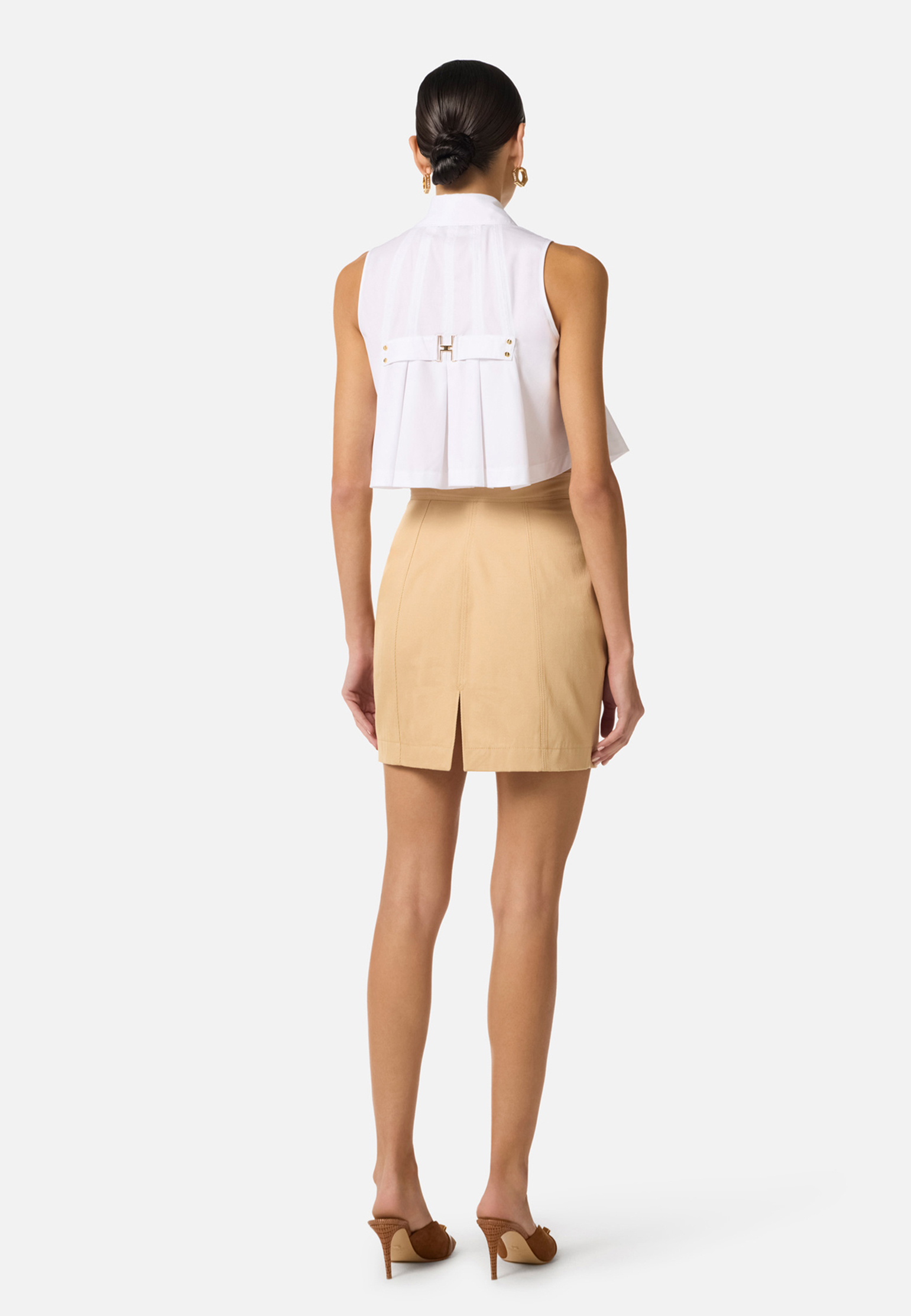 

Юбка ELISABETTA FRANCHI, Бежевый, Бежевый