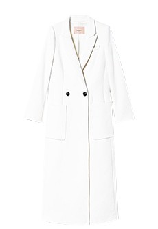 Белое приталенное пальто TWINSET Milano