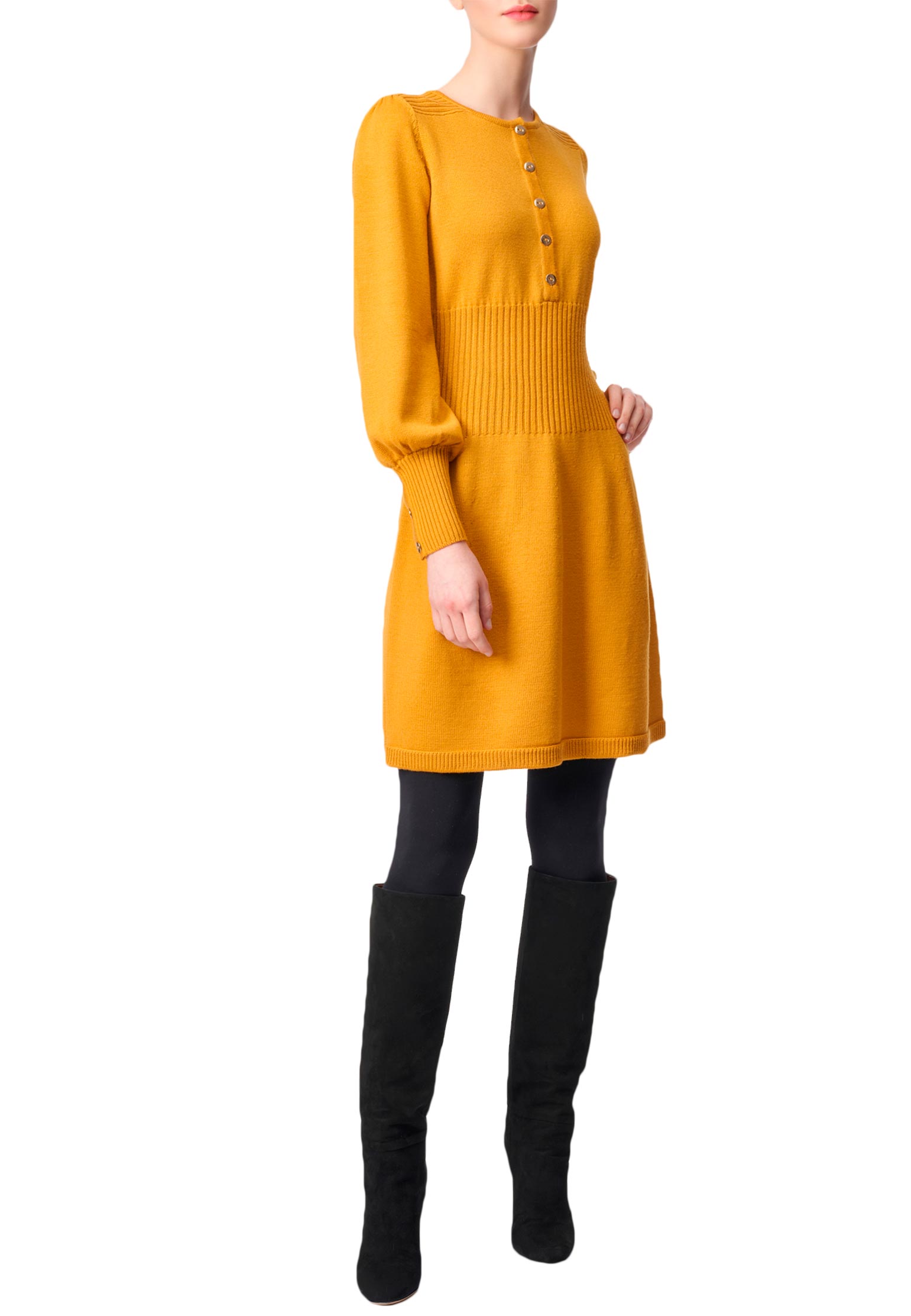 Платье LUISA SPAGNOLI Желтый, размер S 121115 - фото 1