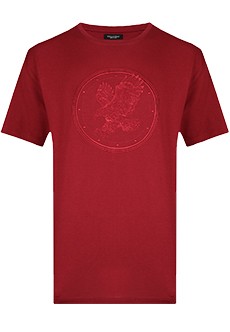 Красная футболка с вышивкой STEFANO RICCI