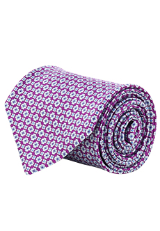Розовый галстук с цветочным принтом STEFANO RICCI