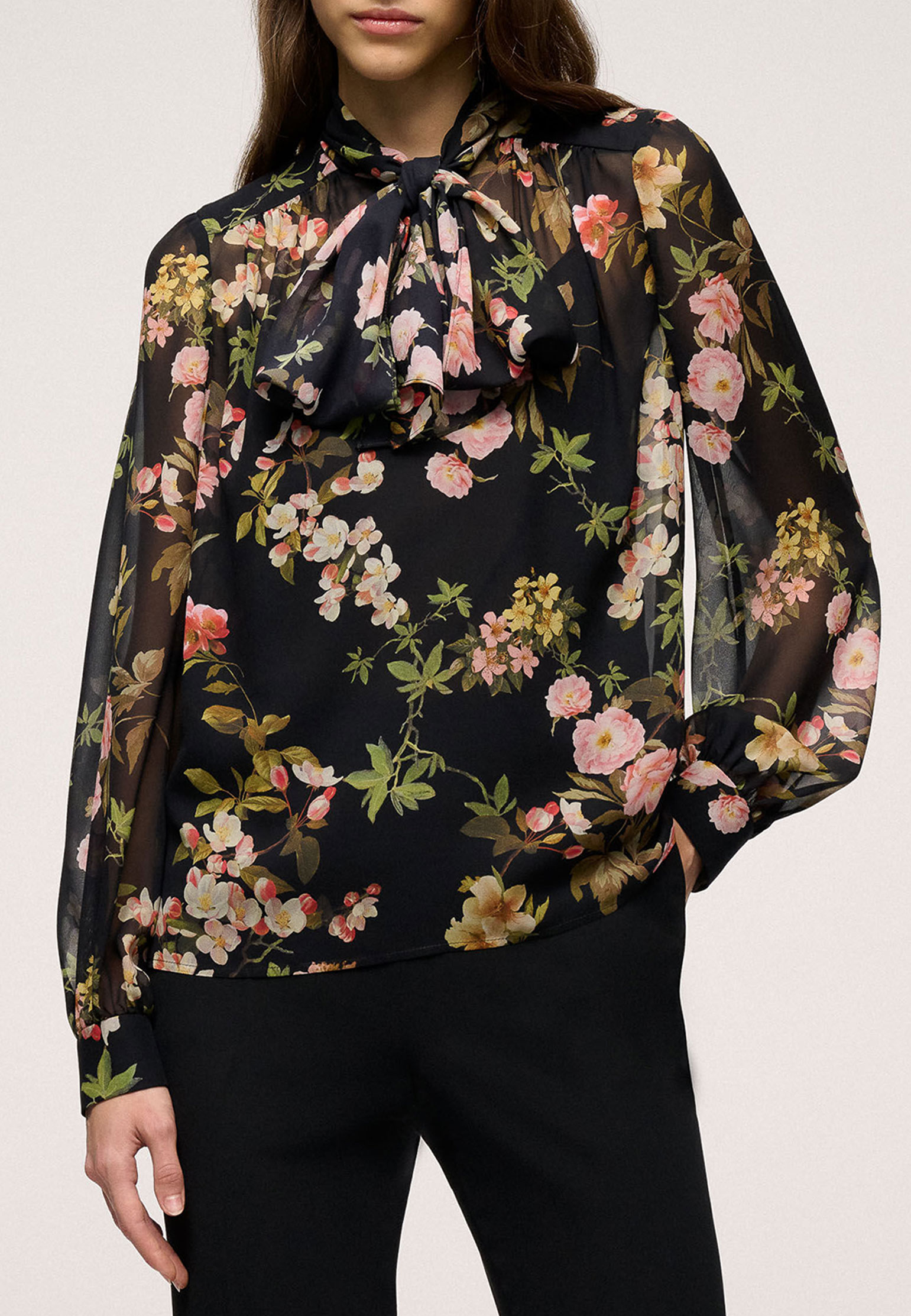 Блуза LUISA SPAGNOLI Черный, размер L