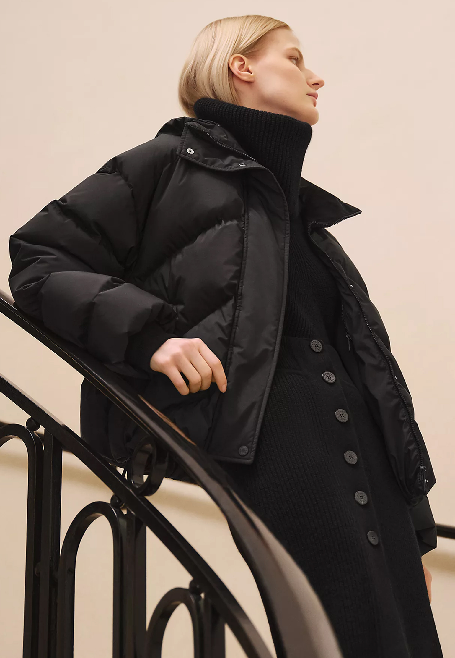 

Пуховик HERMES, Черный, Черный