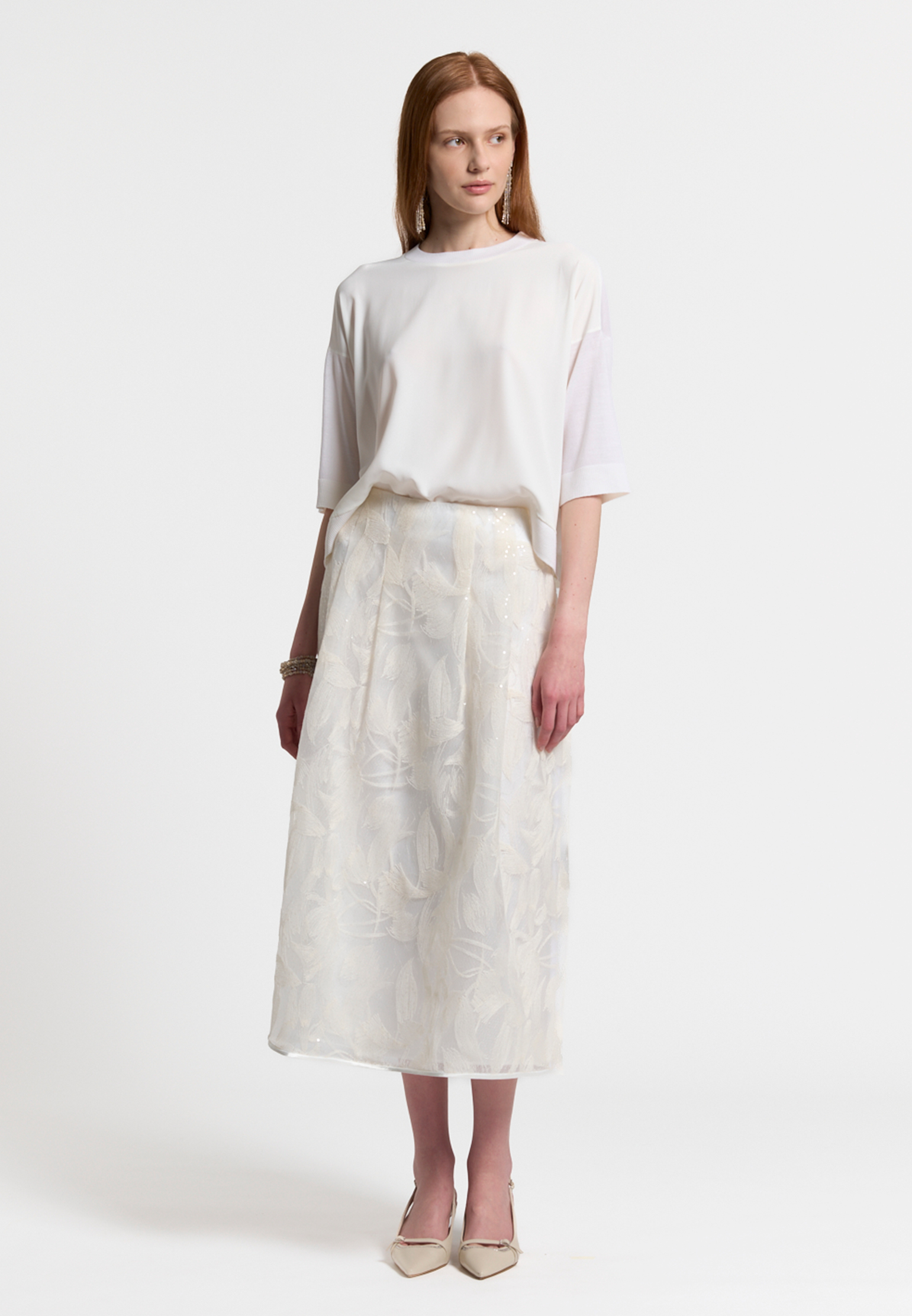 

Юбка PESERICO, Белый, Белый