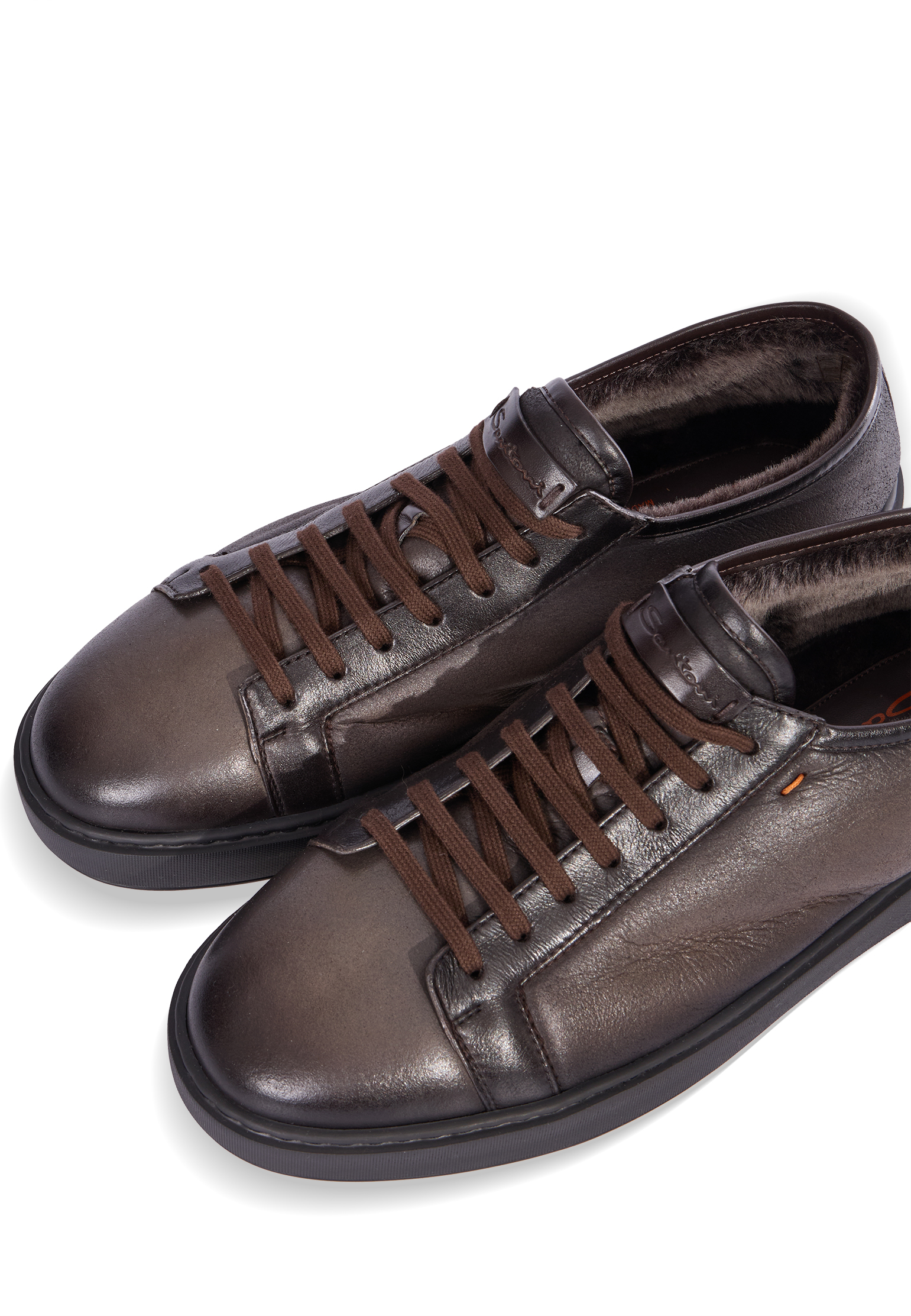 

Кеды SANTONI, Коричневый, Коричневый
