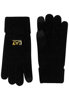 Черные перчатки с тачскрин EA7