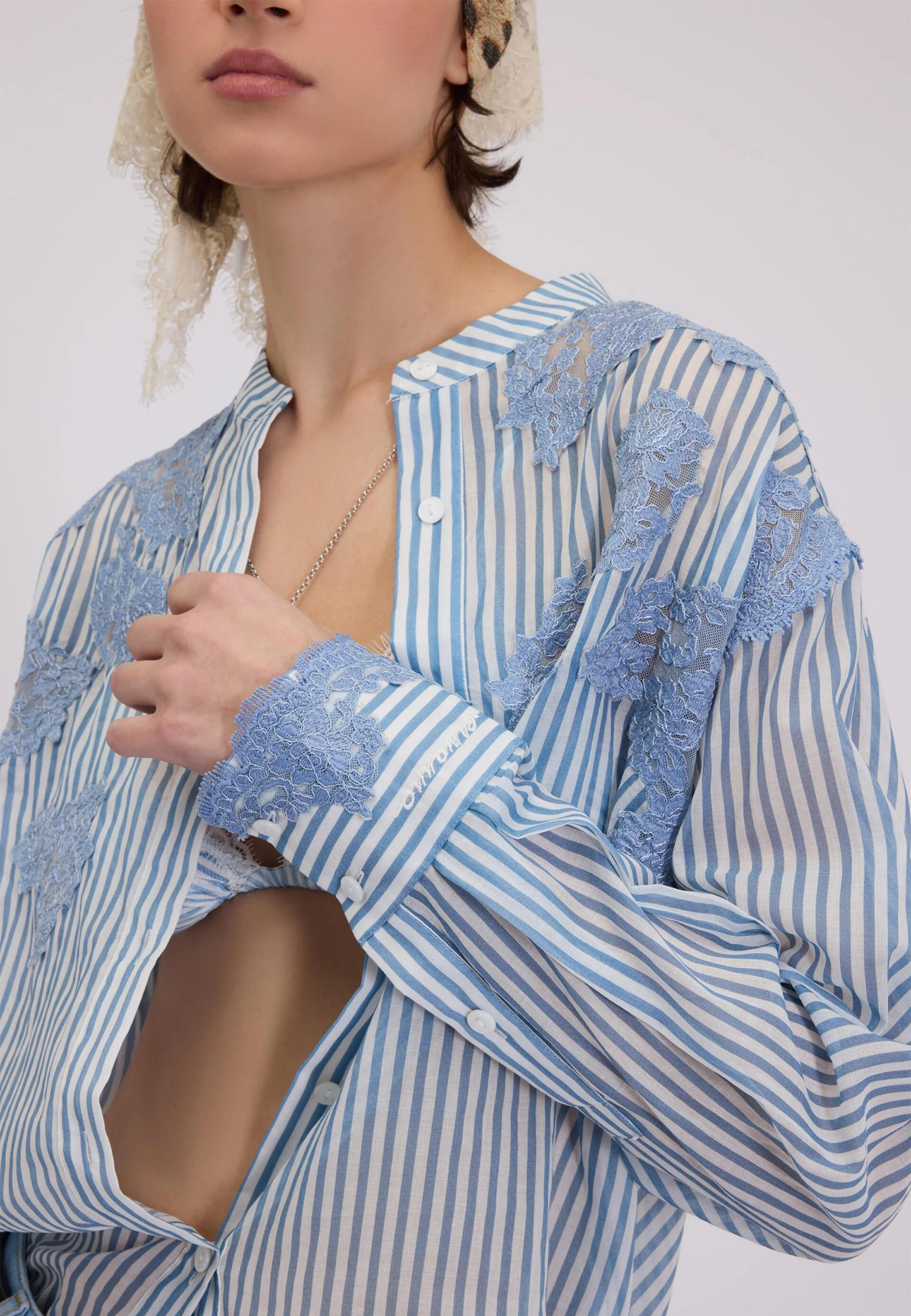 

Блуза ERMANNO FIRENZE, Голубой, Голубой