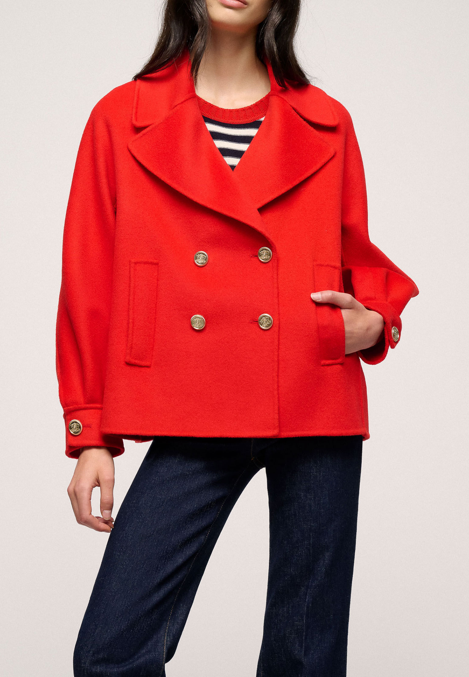 Пальто LUISA SPAGNOLI Красный, размер M