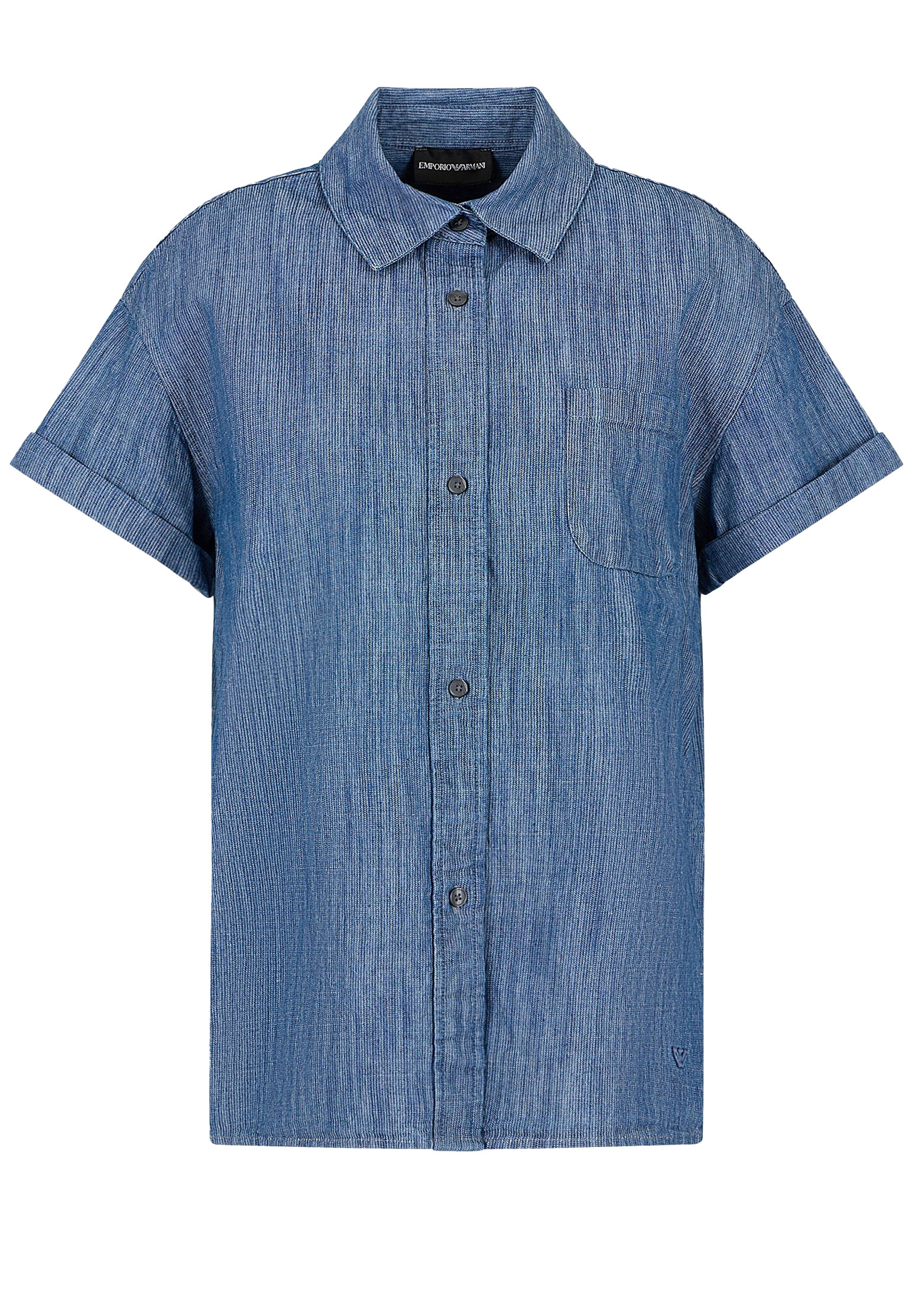 Рубашка от костюма EMPORIO ARMANI Синий, размер 38