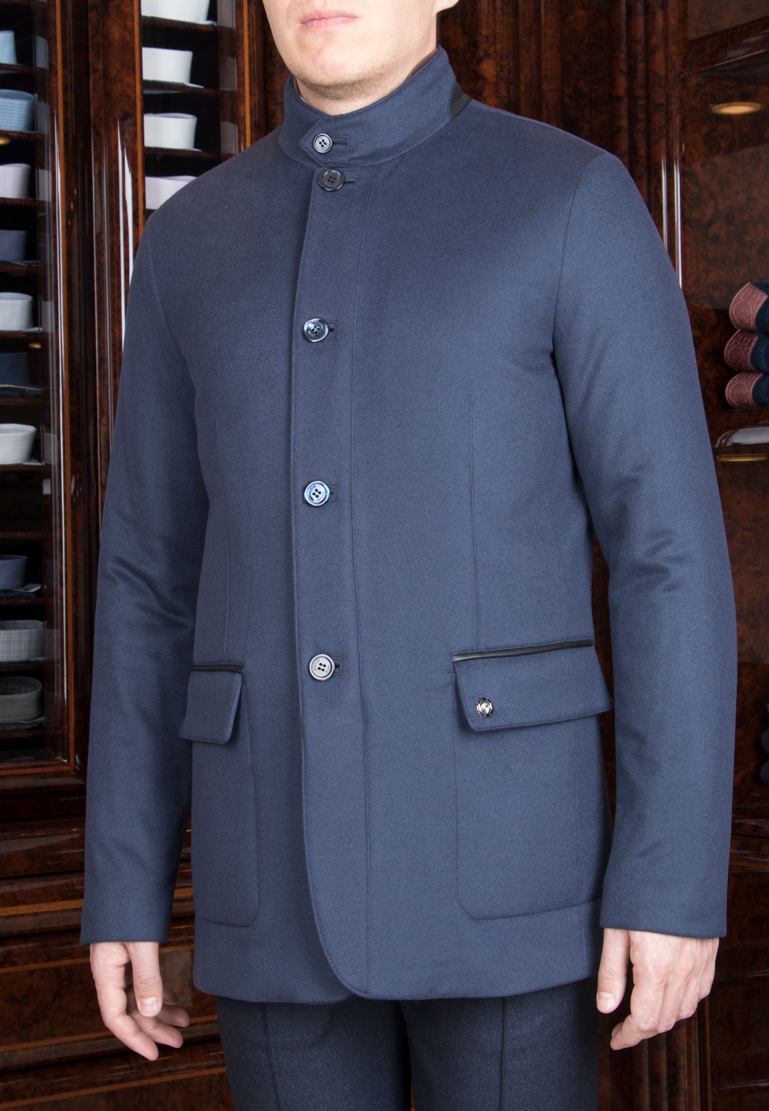 Кашемировая куртка STEFANO RICCI синего цвета