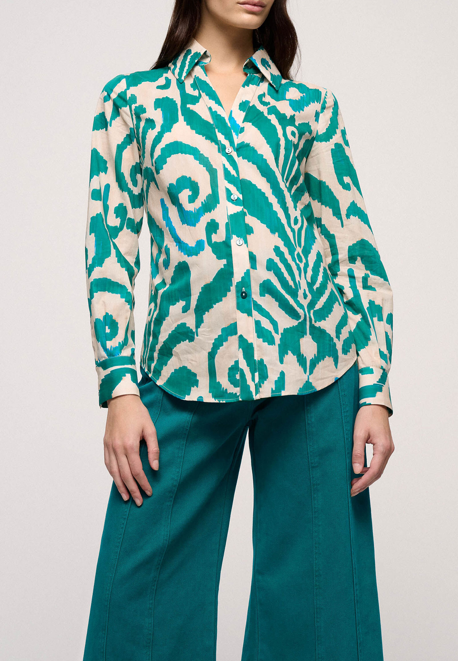 Блуза LUISA SPAGNOLI Зеленый, размер L