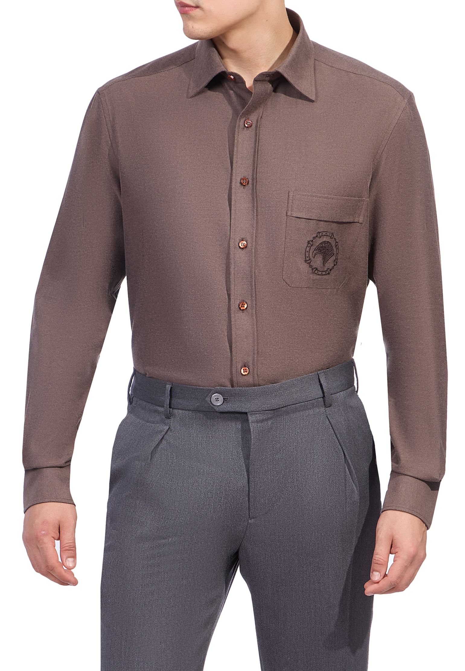 

Рубашка STEFANO RICCI, Коричневый, Коричневый