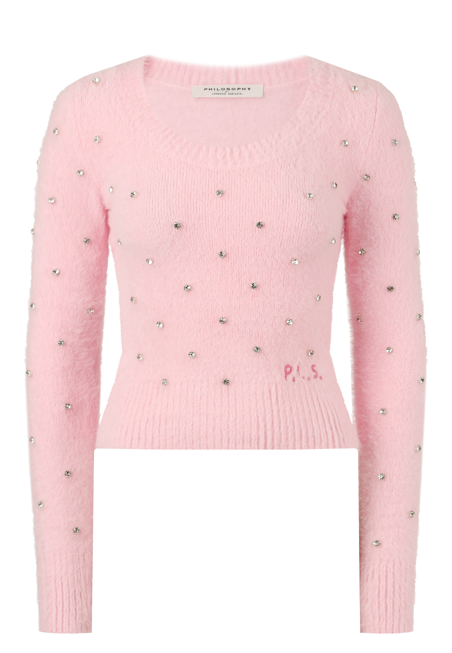 Пуловер PHILOSOPHY DI LORENZO SERAFINI Розовый, размер 40
