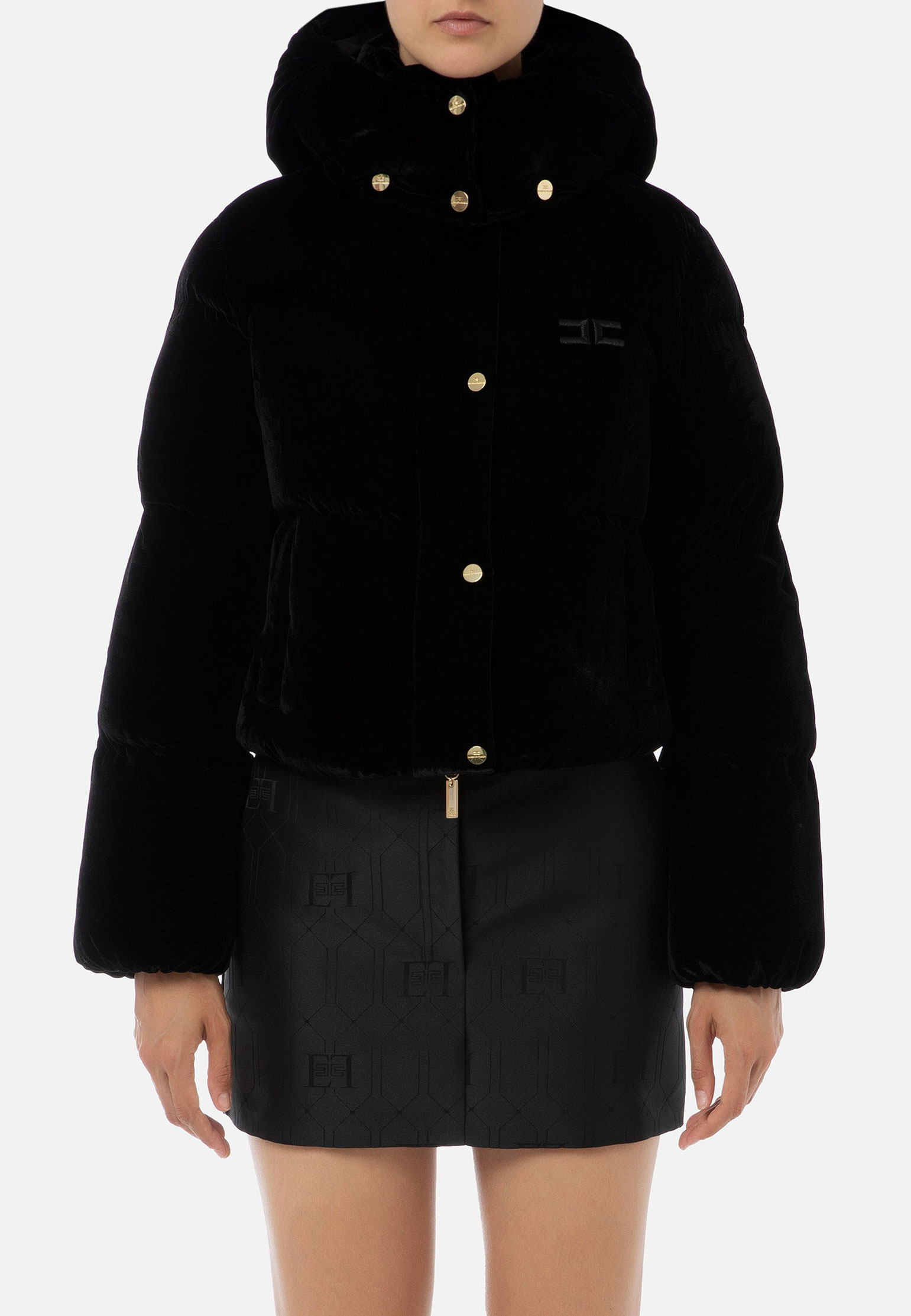 

Пуховик ELISABETTA FRANCHI, Черный, Черный