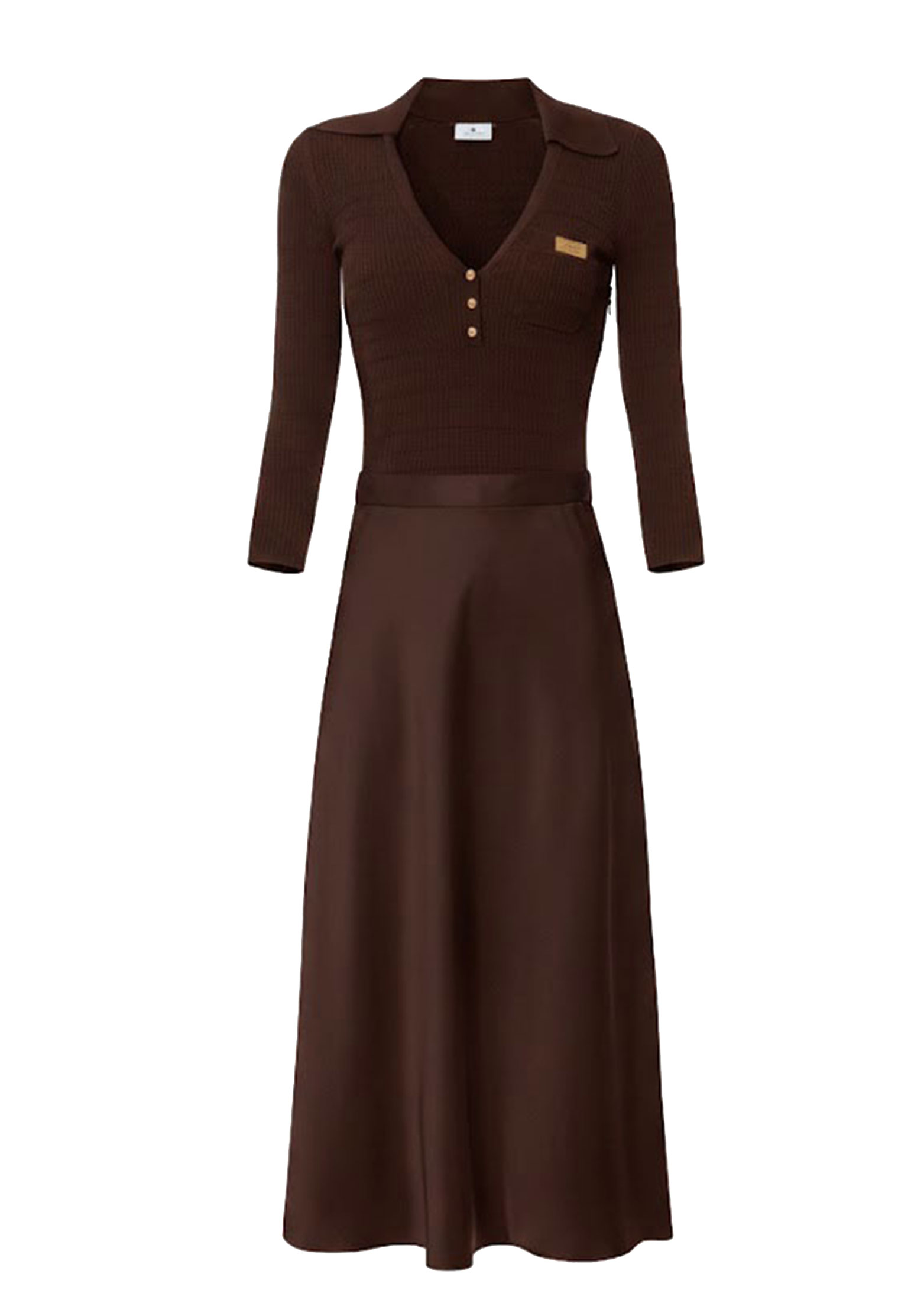 

Платье ELISABETTA FRANCHI, Коричневый, Коричневый