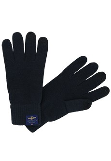 Темно-синие вязаные перчатки AERONAUTICA MILITARE