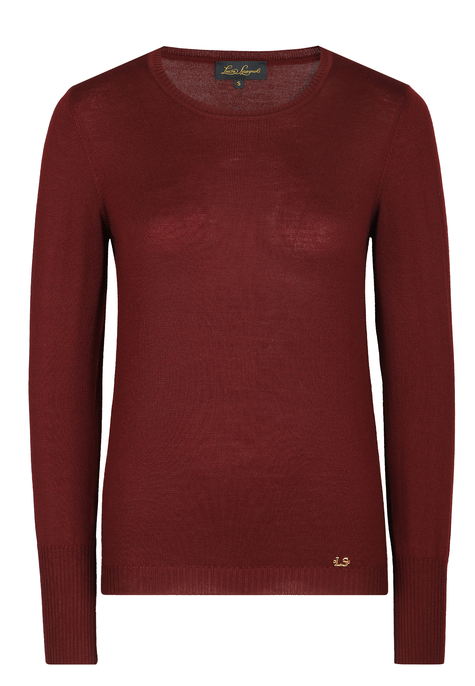 Пуловер LUISA SPAGNOLI Бордовый, размер S 166123 - фото 1