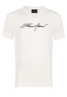 Белая футболка из хлопка EMPORIO ARMANI