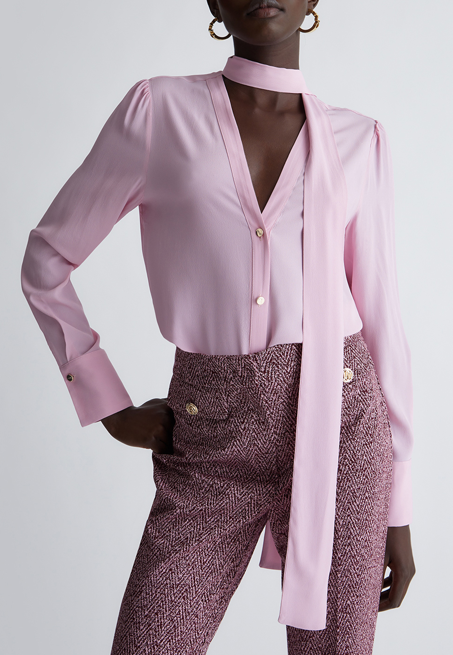 Блуза LIU JO Розовый, размер 40 169829 - фото 1