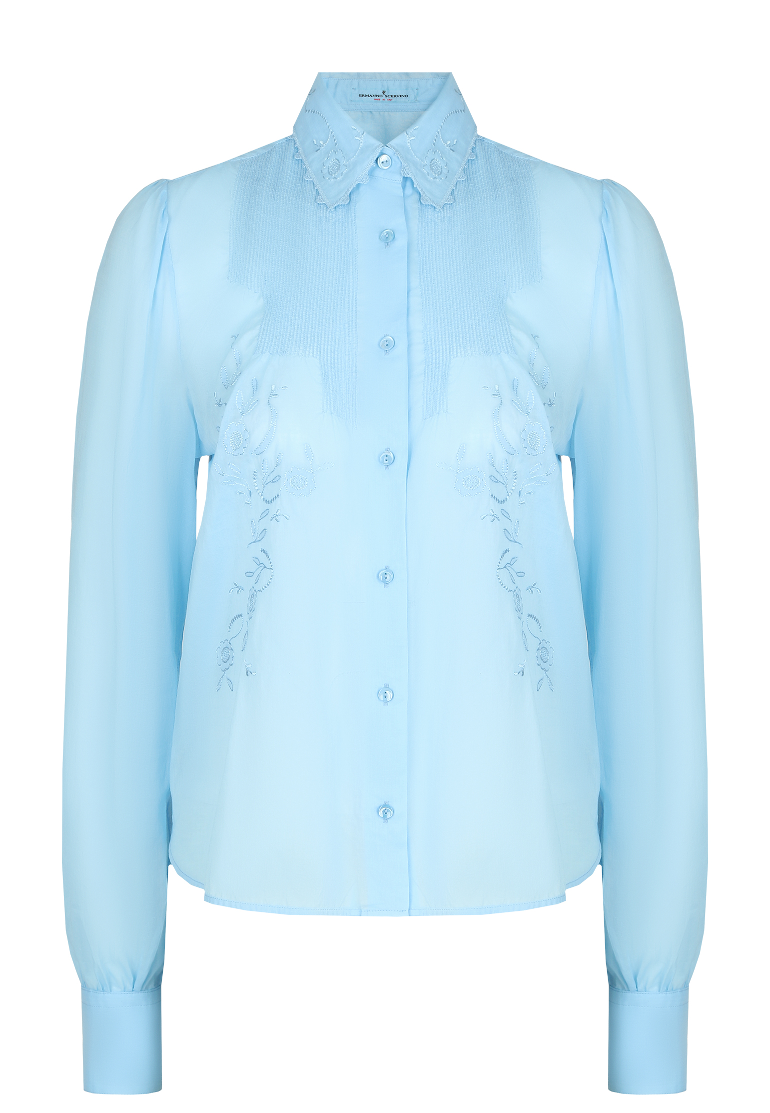 Блуза ERMANNO SCERVINO Голубой, размер 48
