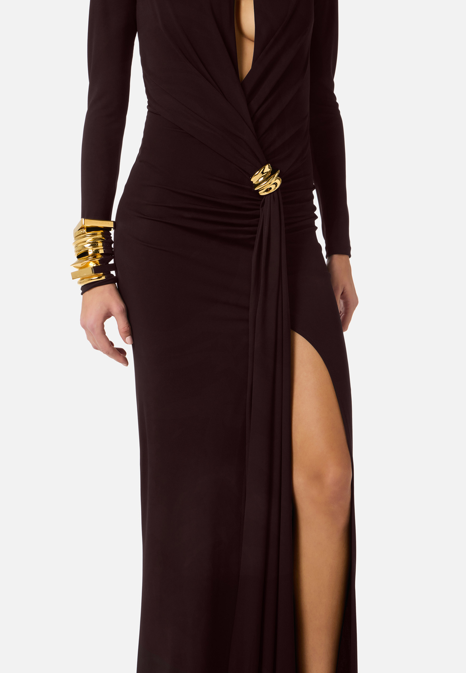 

Платье ELISABETTA FRANCHI, Коричневый, Коричневый