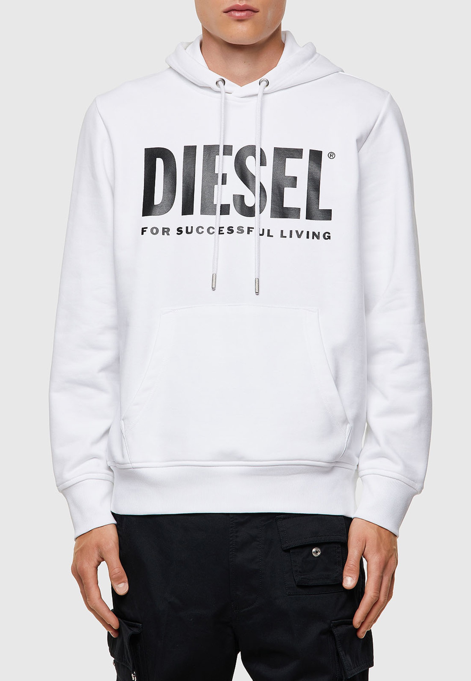 Толстовка DIESEL белого цвета