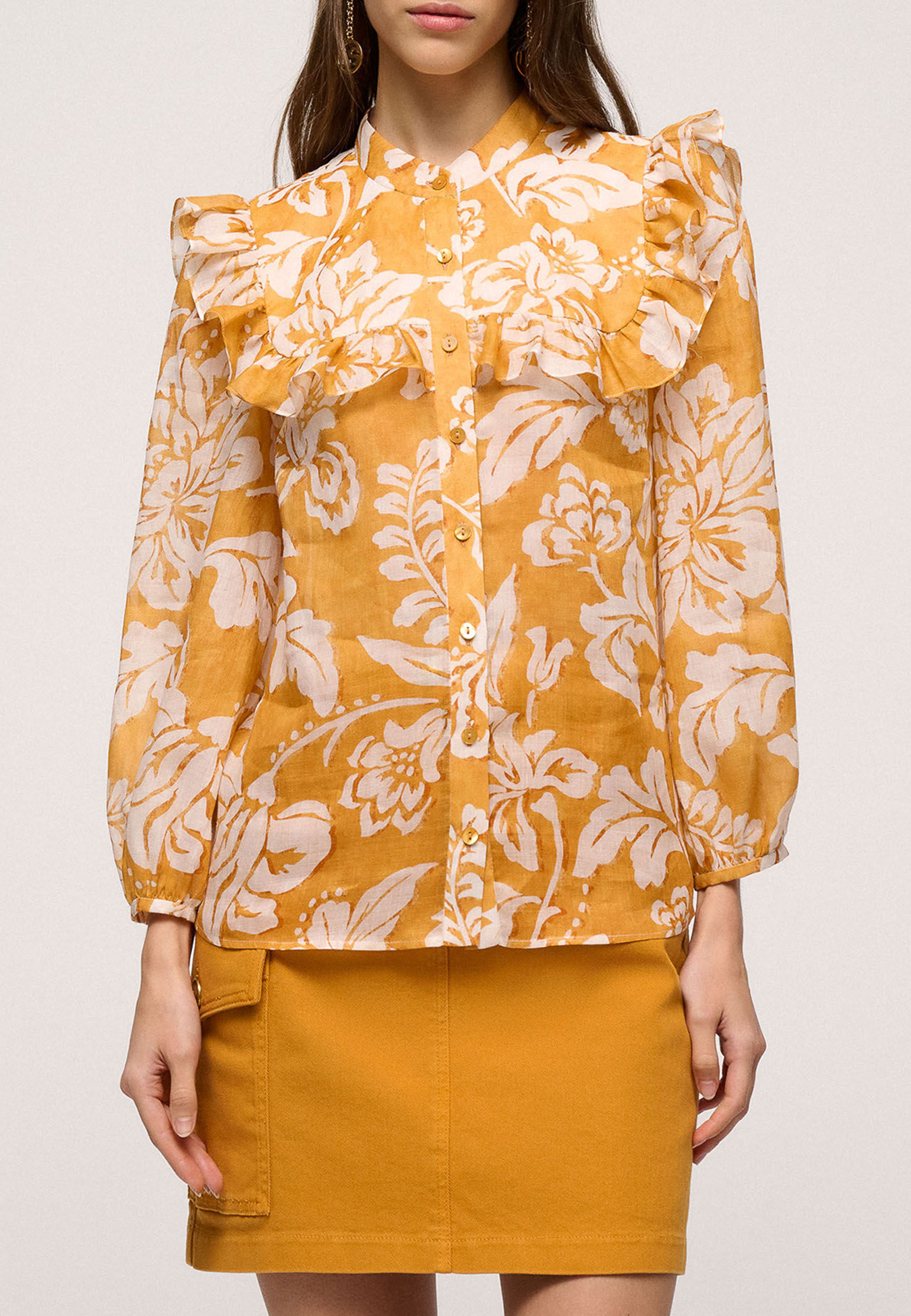 Блуза LUISA SPAGNOLI Желтый, размер M