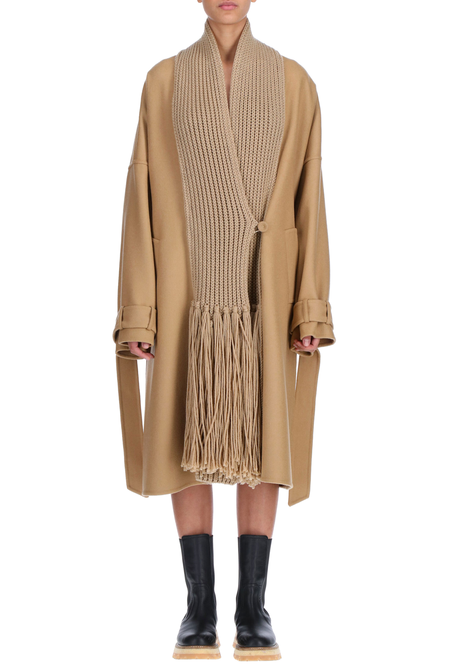 

Пальто ERMANNO SCERVINO, Коричневый, Коричневый