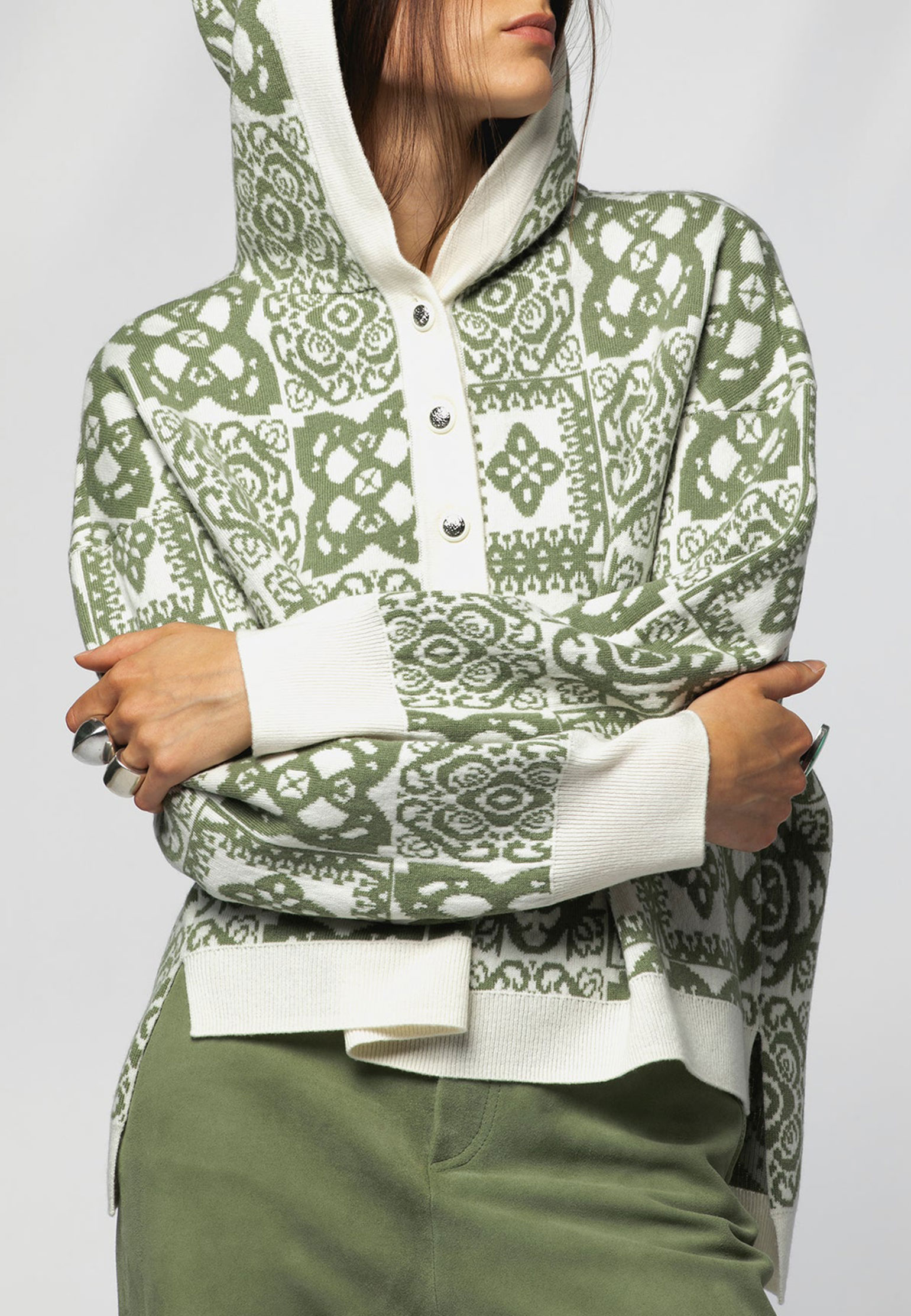 Пуловер MAX&MOI Зеленый, размер M